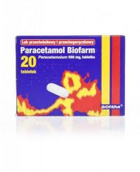 Paracetamol Biofarm болезаспокійливий та жарознижуючий 500 мл - 20 табл