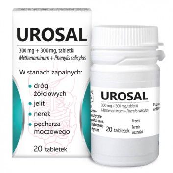 Urosal від циститу, дезинфікуюча, протизапальна та знеболююча дія - 20 табл