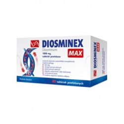 Diosminex Max 1000 мг при венозних хворобах, судомах, болі та важкості в ногах - 60 табл