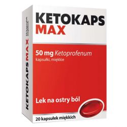 Ketokaps Max 50 мг протизапальна, жарознижуюча та болезаспокійлива дія - 20 капс