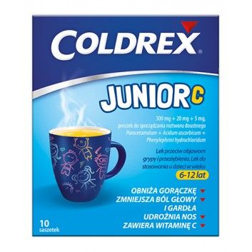COLDREX JUNIOR C зі смаком лимона - 10 пакетиків