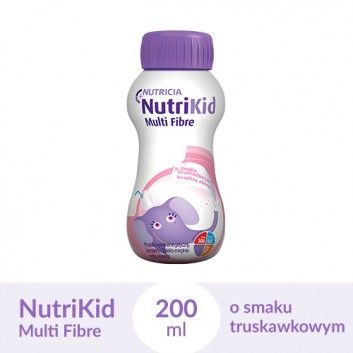 НУТРИКІД МУЛЬТИВОЛОКНО (NUTRIKID MULTI FIBER) зі смаком полуниці 200 мл