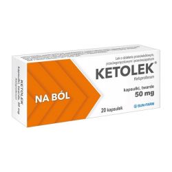 Кetolek 50 мг знеболюючий, жарознижувальний та протизапальний засіб - 20 капс