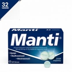 Manti, Манті, зниження кислотності, 32 жувальні таблетки