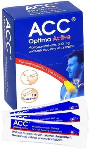 ACC Optima Active 600 мг від кашлю - 10 пакетиків