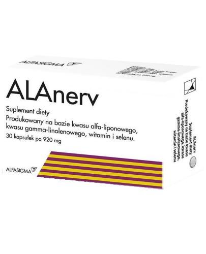 ALANERV Suplement 920 мг концентрована добавка при розладах нерввової системи - 30 капсул