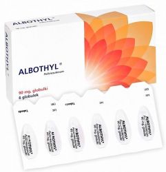 Albothyl 90 мг лікування запалень, інфекцій, та ушкоджень шийки матки - 6 глобул