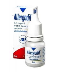Allergodil 0,5 мг очні краплі від алергічномго кон'юнктивіту - 6 мл