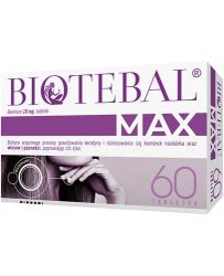 Biotebal Max 10 мг для здоров'я волосся, нігтів та шкіри - 60 табл