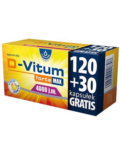 D-Vitum Forte Max 4000 МО здорові кістки та зуби - 150 капс