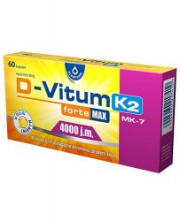 D-Vitum K2 MK-7 Forte Max 4000 МО для міцних кісток - 60 капс