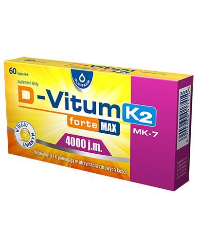 D-Vitum K2 MK-7 Forte Max 4000 МО для міцних кісток - 60 капс