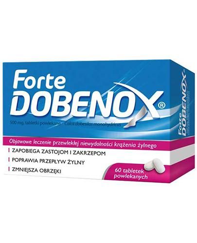 Dobenox Forte 500 мг при хронічній венозній недостатності - 30 табл