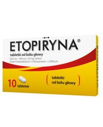 Etopiryna протизапальні, знеболюючі та жарознижуючі властивості - 10 табл