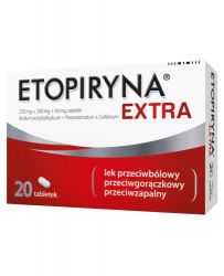 Etopiryna Extra протизапальний, знеболюючий та жарознижуючий препарат - 20 табл