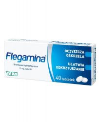 Flegamina 8 мг розріджує виділення в дихальних шляхах - 40 табл