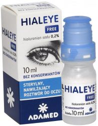 Hialeye Free 0,2%, захисні та зволожуючі краплі для очей, 10 мл