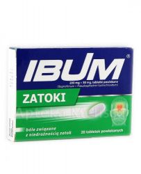 Ibum Zatoki 200 мг від закладеності носа - 20 табл