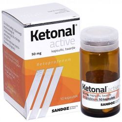 Ketonal Active 50 мг від болю, протизапальний та жарознижувальний - 10 капсул