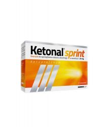 Ketonal sprint 25 мг болезаспокійливий, протизапальний та жарознижувальний - 12 саше