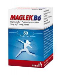 Maglek B6 при дефіциті магнію і вітаміну В6 - 50 табл