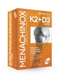 Menachinox K2 + D3 2000 здорові кістки та м'язи - 60 капс