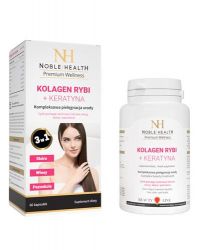 РИБНИЙ КОЛАГЕН + КЕРАТИН (NOBLE HEALTH FISH COLLAGEN + KERATIN) капсули №60