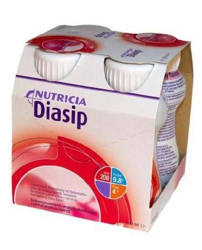 НУТРИЦІЯ ДІАСІП (Nutricia Diasip) зі смаком полуниці 4 х 200 мл. Лікувальне харчування.