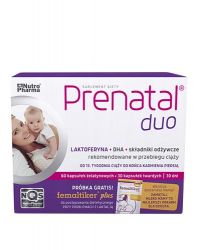 Prenatal Duo насичення вітамінами та мінералами, лактація, 60 капсул + 30 капсул + пакетик Фемалтікер Плюс, 6,7 г