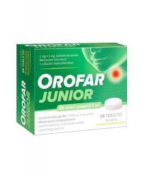 Orofar Junior від ангіни та болю вгорлі - 24 табл