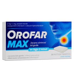 Orofar max від ангіни та гострих запалень горла - 30 паст