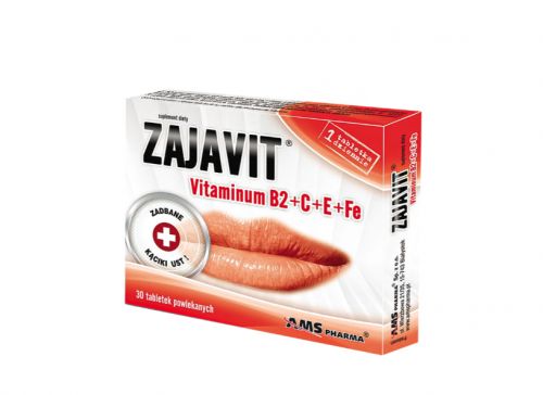 Zajavit (Заявіт) Vitaminum B2+C+E+Fe для усунення тріщин у куточках рота (заїдів) - 30 табл