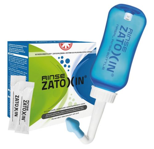 Zatoxin Rinse набір для промивання носа та пазух - 1 іригатор + 12 саше