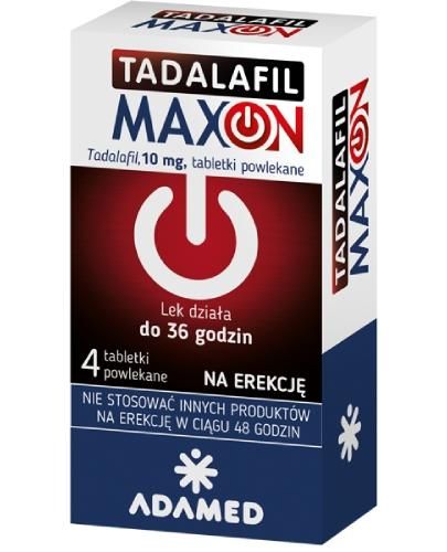 Tadalafil Maxon 10 мг для досягнення ерекції - 4 таблетки