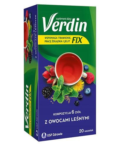 Verdin Fix чай з лісовими травами та ягодами для кращої роботи шлунку - 20 пак