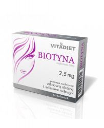 БІОТИН (Biotyna) 2.5 мл таблетки №60. Здоров'я шкіри та волосся