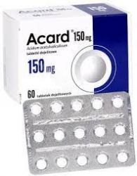 Acard 150 мг профілактика утворення тромбів - 60 табл